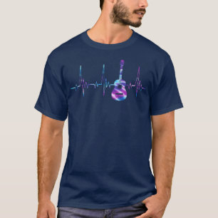 Guitar Heartbeat Tie Dye Guitarist Lover Men Women T-Shirt