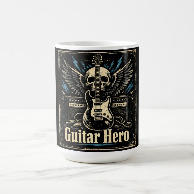 Guitar Hero – Rock Player Icon Coffee Mug (Center)