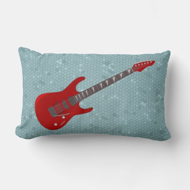 Guitar illustration pillow (Front)