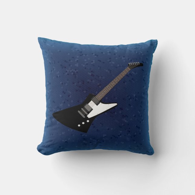 Guitar illustration pillow (Front)