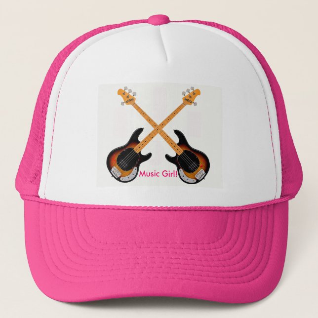 Guitar image for Girl's Trucker hat (Front)