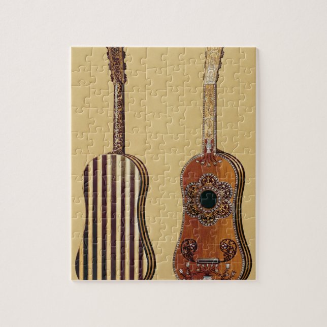 Guitar inlaid with mother-of-pearl, from 'Musical Jigsaw Puzzle (Vertical)