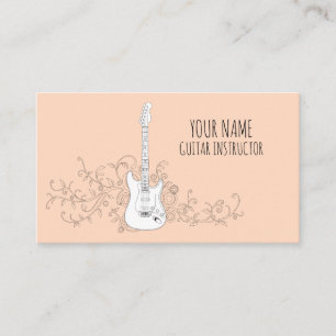 Guitar Instructor Guitarist Professional Musician Business Card