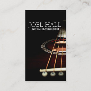 Guitar Instructor Music Lessons Business Cards