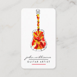 Guitar Instrument Music Teacher DJ Event Manager Business Card