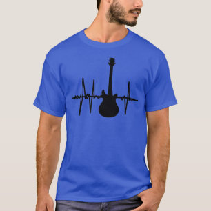 Guitar is my heartbeat guitar players heart is in T-Shirt
