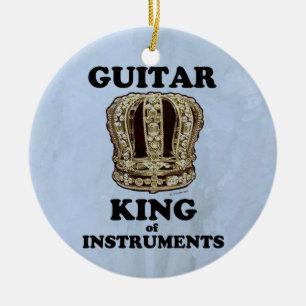 Guitar King of Instruments Ceramic Ornament