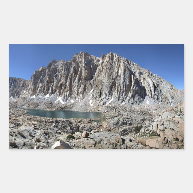Guitar Lake and Mt Whitney - John Muir Trail Rectangular Sticker (Front)