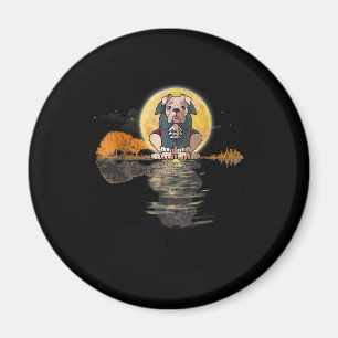 Guitar Lake Halloween Scary English Bulldog With Magnet