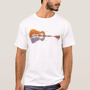 Guitar Lake Reflections Music And Guitar Lover T-Shirt