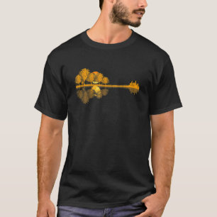 Guitar Lake Reflections Music Guitar Lover Guitar T-Shirt