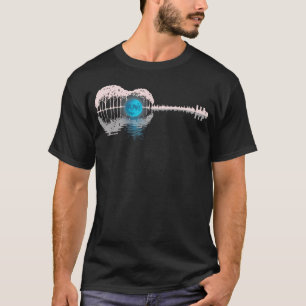 Guitar Lake Shadow Guitarists Musician Acoustic Gu T-Shirt