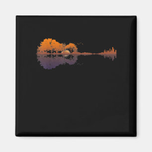 Guitar Lake Shadow Love Guitar Gift Music Lovers Magnet