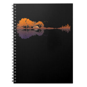 Guitar Lake Shadow Love Guitar Gift Music Lovers Notebook