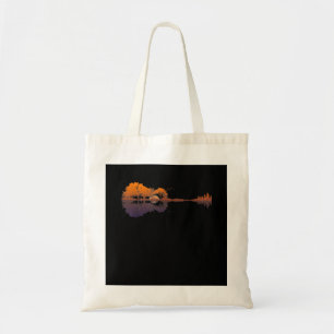 Guitar Lake Shadow Love Guitar Gift Music Lovers Tote Bag