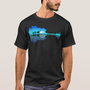 Guitar Lake Shadow Love Guitar Musician funny boy T-Shirt