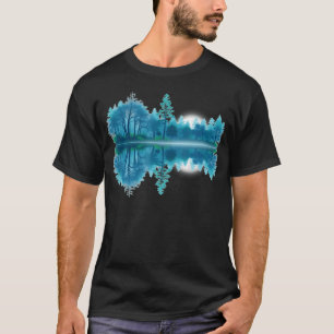 Guitar Lake Shadow Love Guitar Musician Rock On Gu T-Shirt
