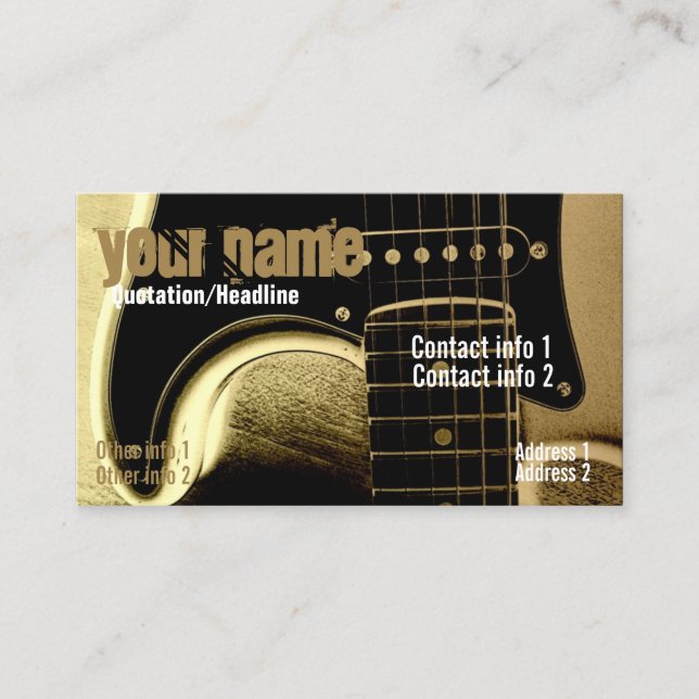 Guitar Latte Business card (Front)