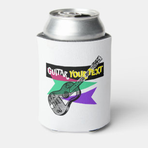 Guitar Legend Retro Illustration Customisable Can Can Cooler