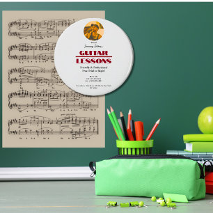 Guitar Lessons Advertising circle Magent  Magnet