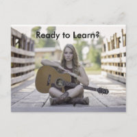Guitar Lessons Advertising Postcard for Businesses