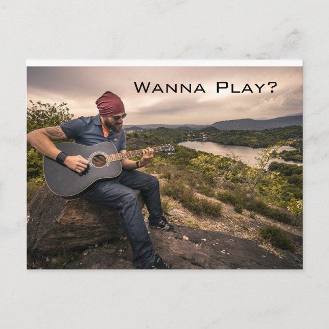 Guitar Lessons Advertising Postcard for Businesses (Front)