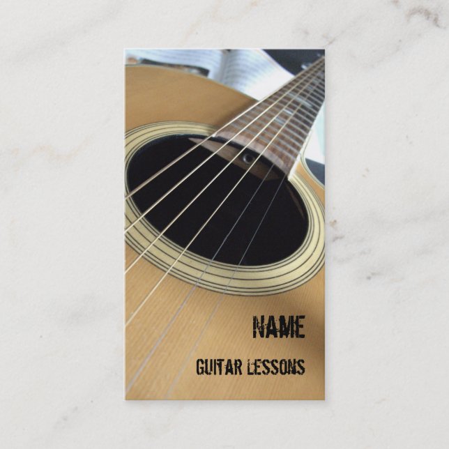 Guitar Lessons Business Card (Front)