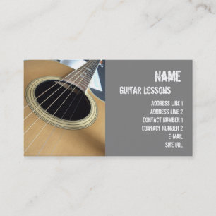 Guitar Lessons Business Card