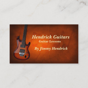 Guitar Lessons Guitar Sales Business Card