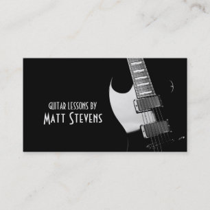 Guitar Lessons Music Instructor Business Card
