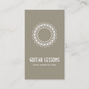 Guitar Lessons Music Teacher Business Card