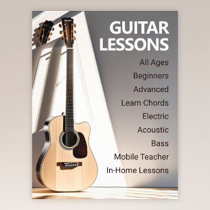 Guitar Lessons Music Teacher Flyer