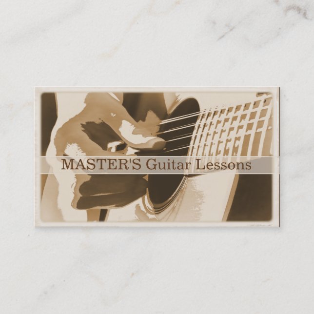 Guitar Lessons/ Sales Business Cards (Front)