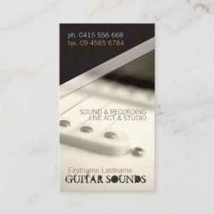 GUITAR LIGHT Vertical Business card