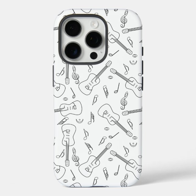 Guitar Lines Music Notes Case-Mate iPhone Case (Back)