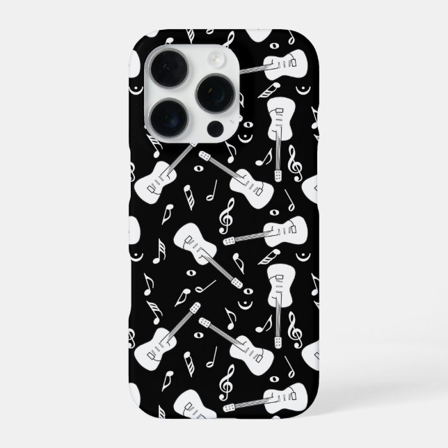 Guitar Lines Music Notes  iPhone Case (Back)