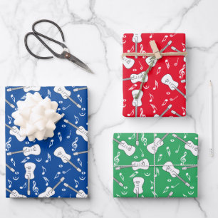 Guitar Lines Music Notes Wrapping Paper Sheet