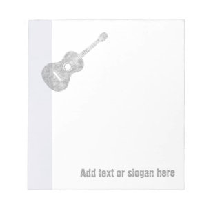 Guitar Logo and Slogan Notepad