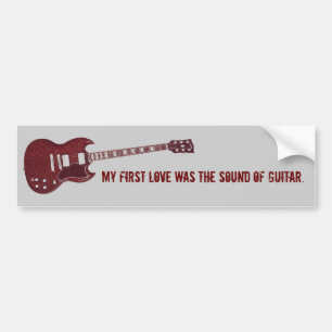 Guitar Love Bumper Sticker