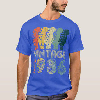 Guitar Lover 36 Year Old Gifts Vintage 1986 Limite T-Shirt