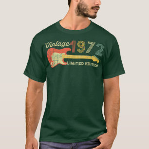 Guitar Lover 50 Year Old Gifts Vintage 1972 Limite T-Shirt