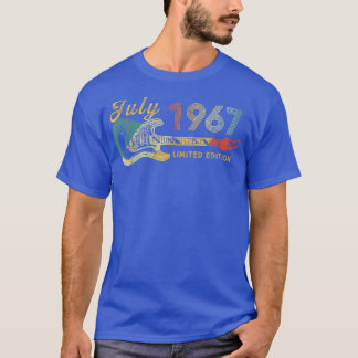Guitar Lover 55 Year Old Gifts July 1967 Limited E T-Shirt