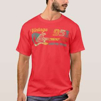 Guitar Lover 71 Year Old Vintage 1951 Limited Edit T-Shirt