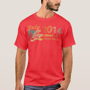 Guitar Lover 8 Year Old Gifts July 2014 Limited Ed T-Shirt