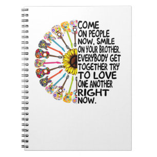 Guitar Lover   Acoustic Floral Guitar Gift Notebook