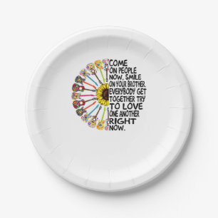 Guitar Lover   Acoustic Floral Guitar Gift Paper Plate