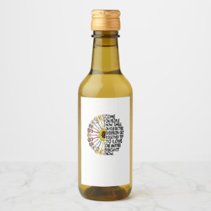 Guitar Lover   Acoustic Floral Guitar Gift Wine Label