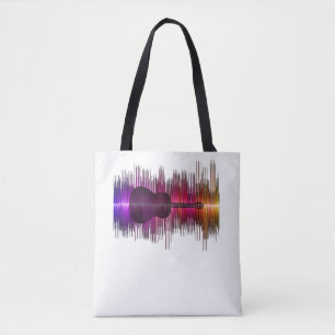 Guitar Lover Acoustic Guitar Heartbeat Gift Tote Bag