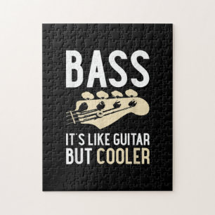 Guitar Lover Bass It’s Like Guitar But Cooler Jigsaw Puzzle