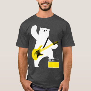 Guitar Lover Bear Playing Bass Guitar Guitarists M T-Shirt
